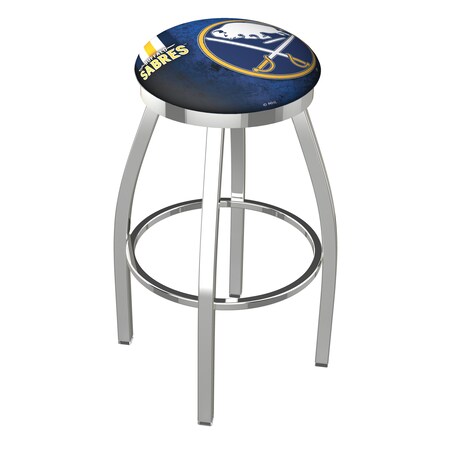 L8C2C Buffalo Sabres 25 Swivel Counter Stool With Chrome Finish